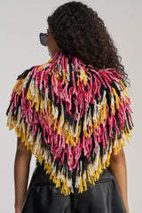 WILD SIDE CROPPED FRINGE PONCHO