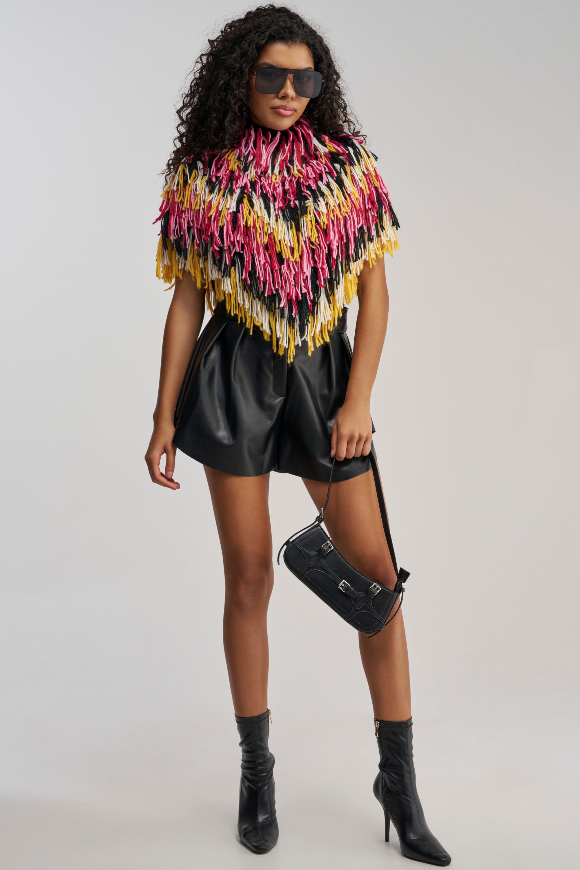 WILD SIDE CROPPED FRINGE PONCHO