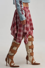 TIME FOR SOME FUN PLAID MINI SKIRT