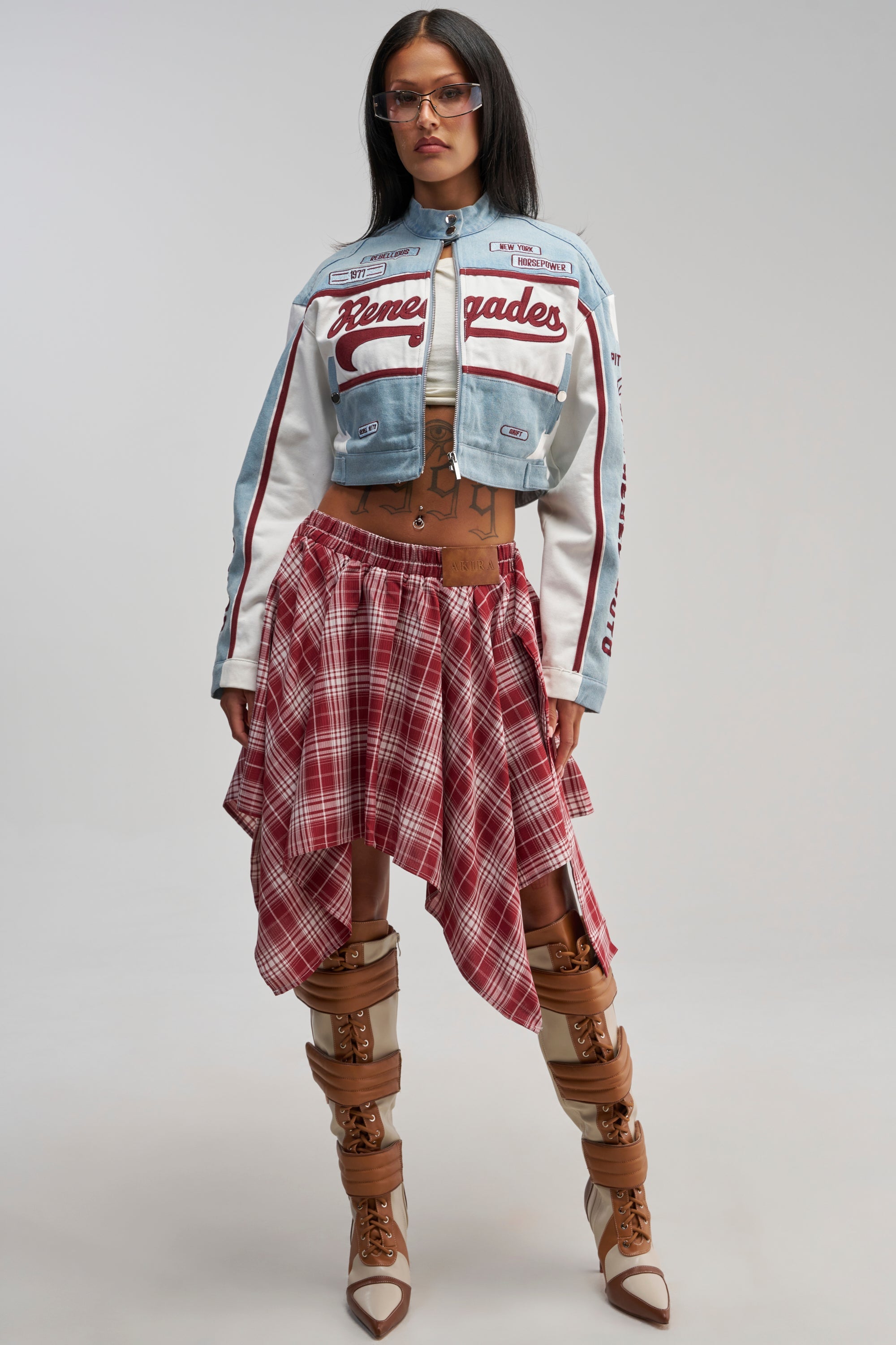 TIME FOR SOME FUN PLAID MINI SKIRT