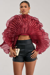 SHINING DOWN ON YOU BLOUSE IN BURGUNDY