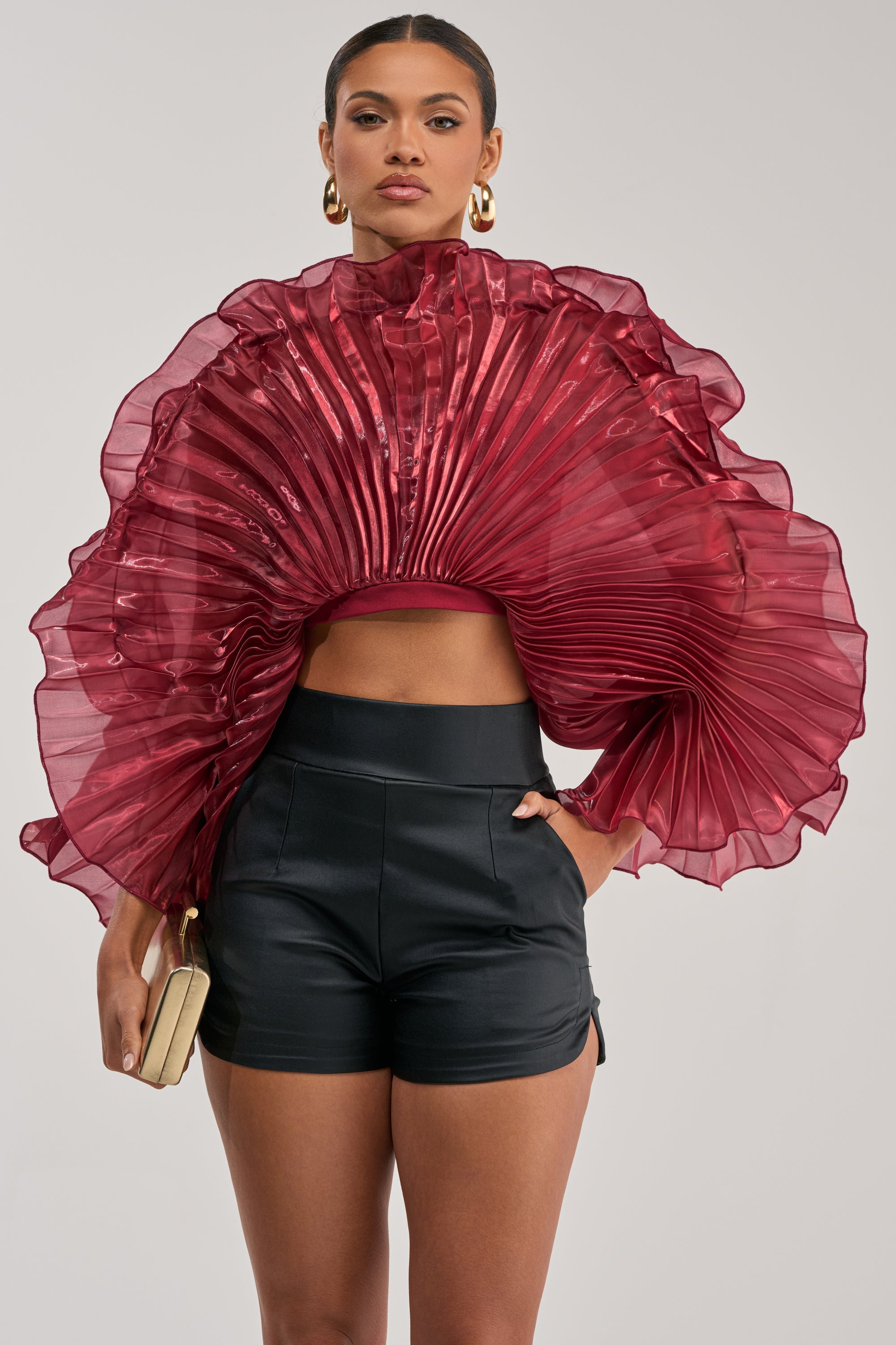 SHINING DOWN ON YOU BLOUSE IN BURGUNDY
