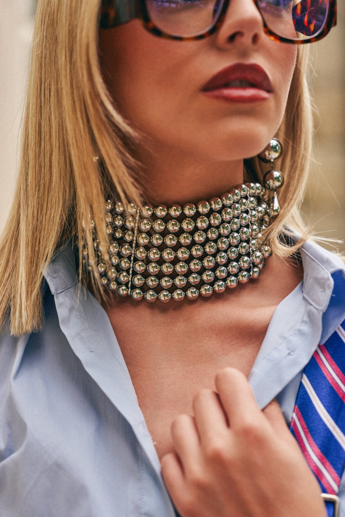 FULL FORCE CHOKER IN SILVER