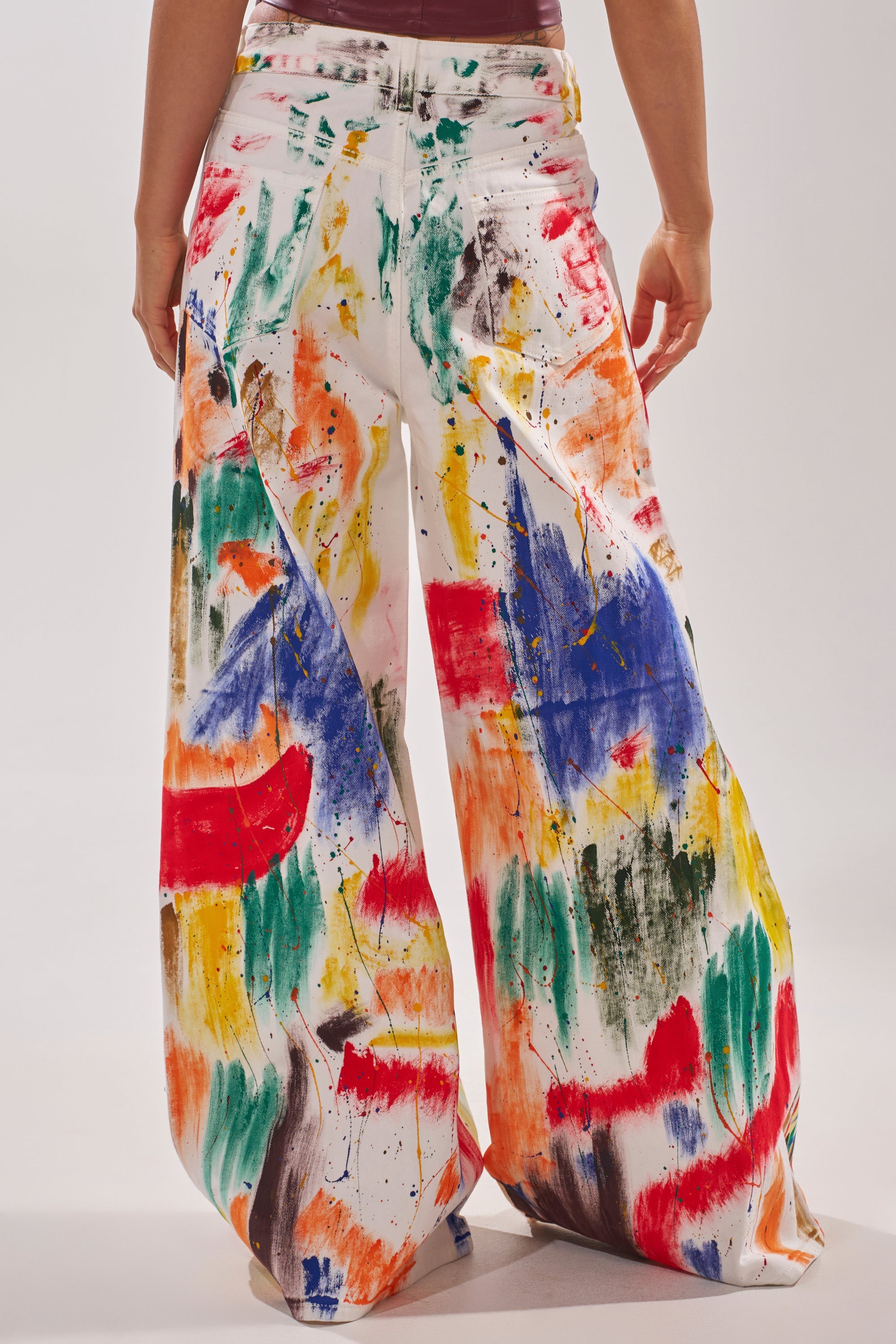 PAINTED ON RELAXED DENIM PANT
