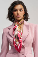 MOUTHY SATIN PRINTED SCARF