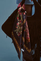 DARK FLORAL SCARF