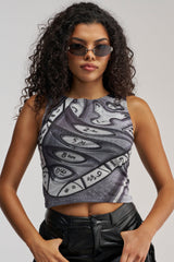 CHECK THIS OUT MESH TANK IN GREY