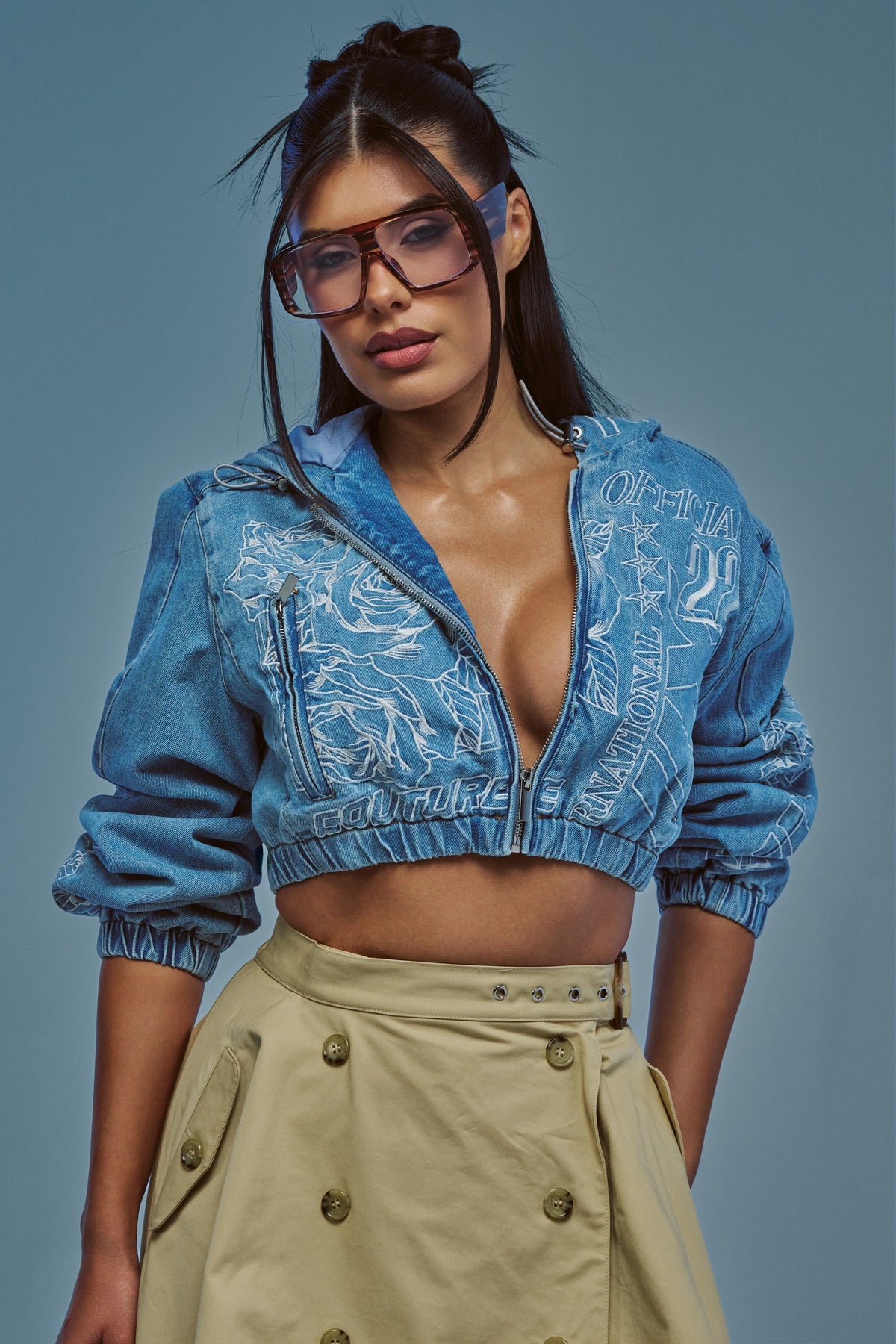 I SPY DENIM BOMBER
