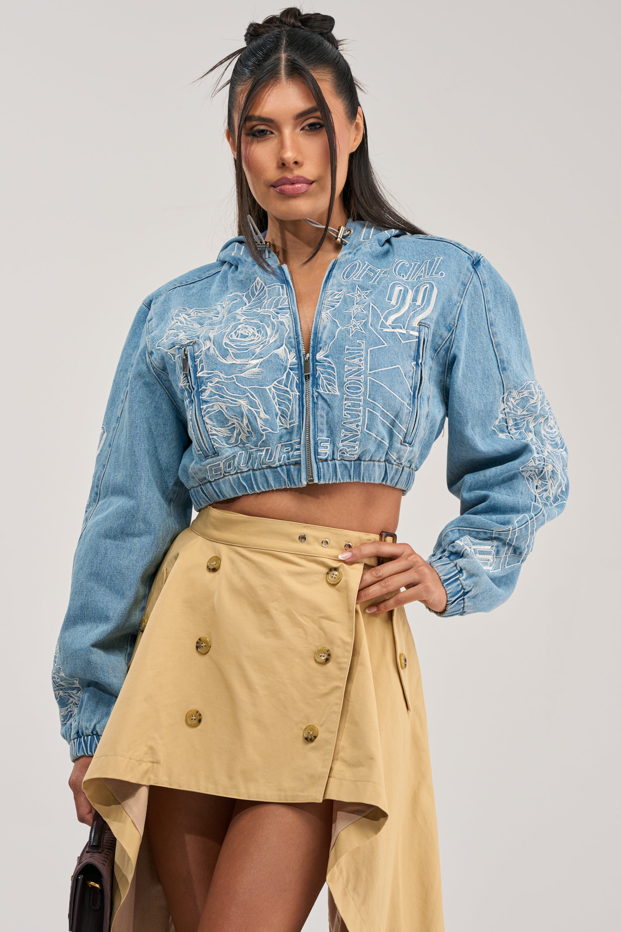 I SPY DENIM BOMBER