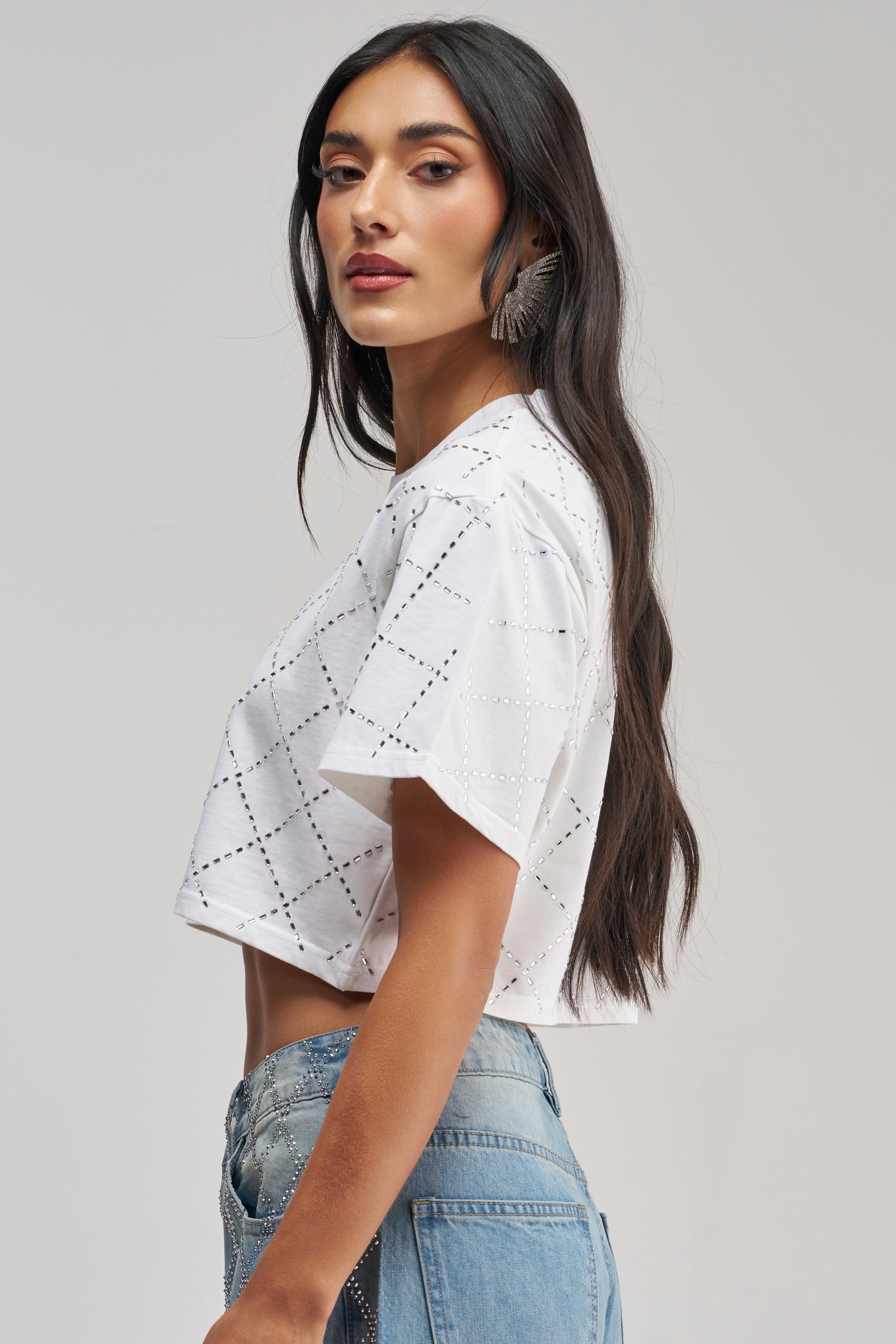 DIAMOND DUST RHINESTONE TEE