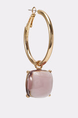 PURPLE HAZE DROP HOOPS