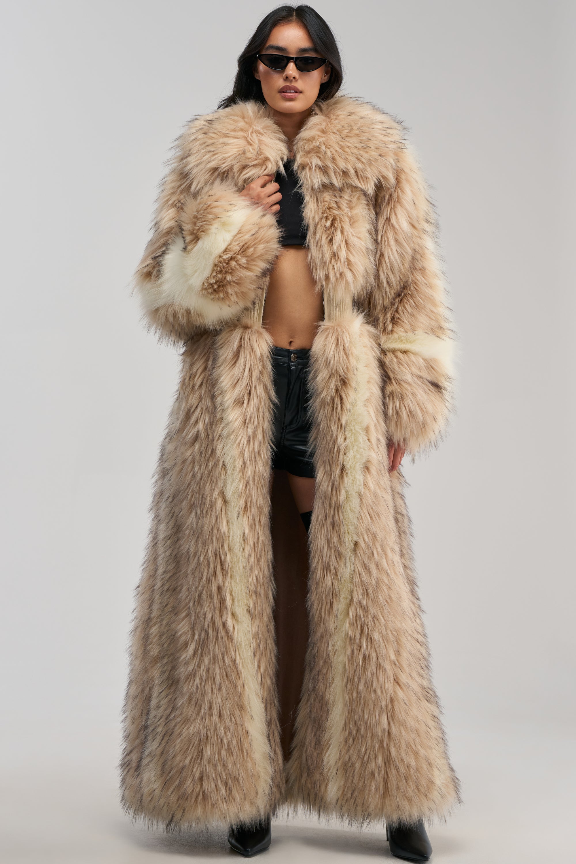 VENUS FAUX FUR TRENCH
