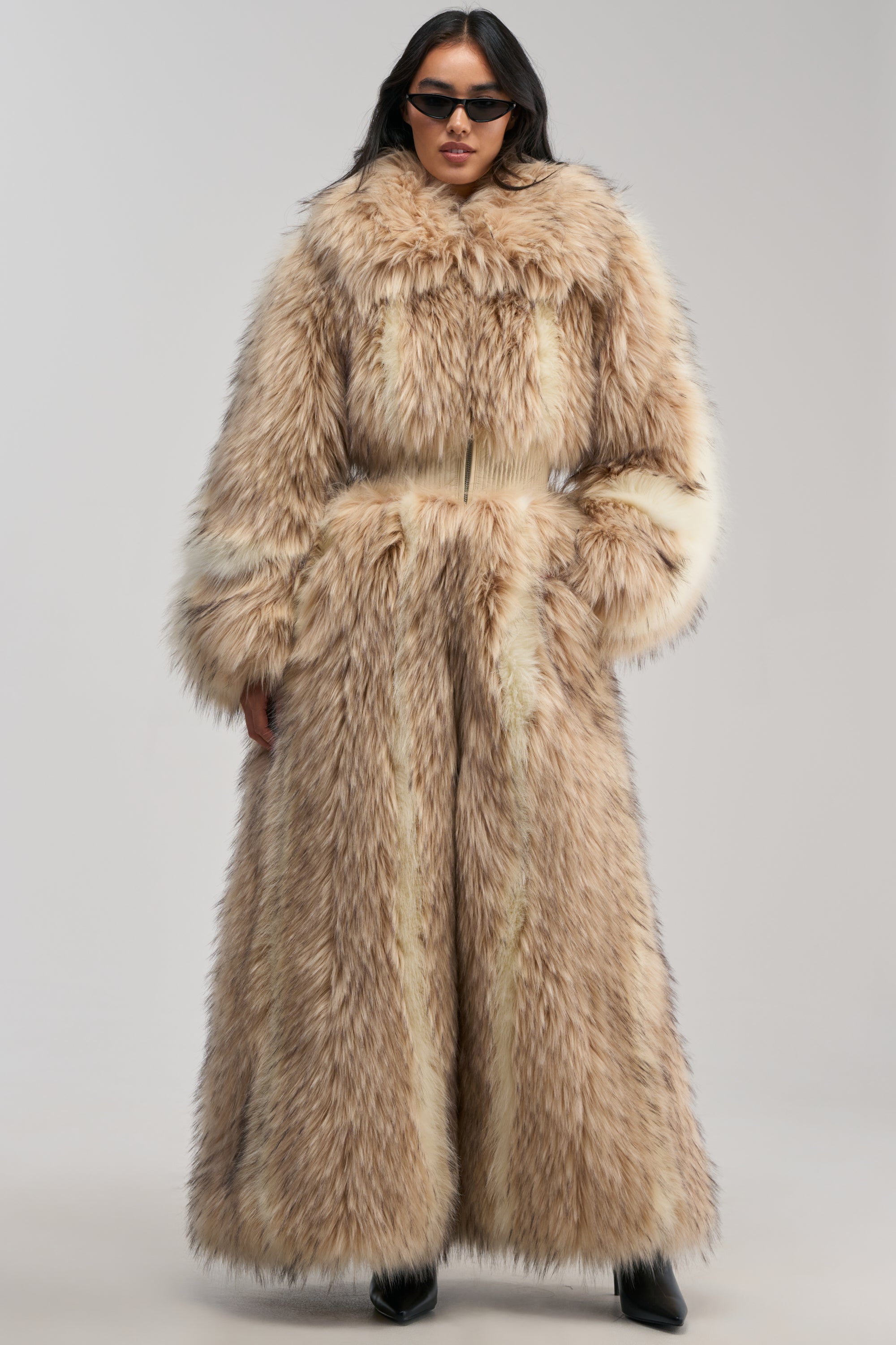 VENUS FAUX FUR TRENCH