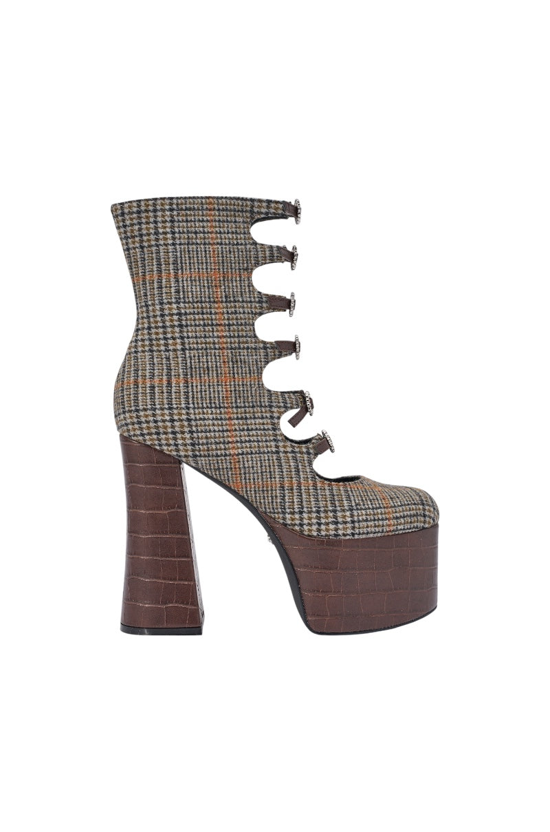 AZALEA WANG VIVIENNEA BROWN PLAID