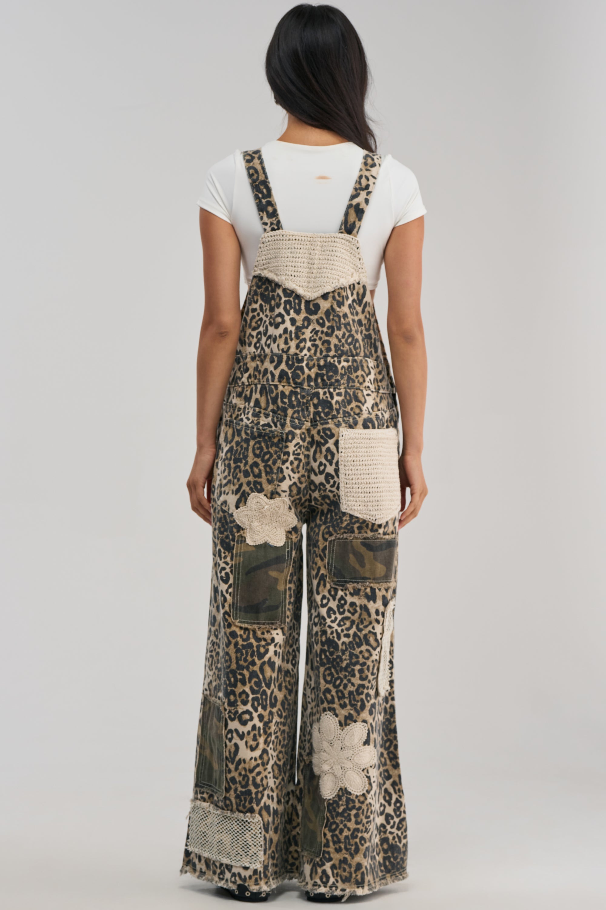 CATCH ME IN THE CITY LEOPARD OVERALLS