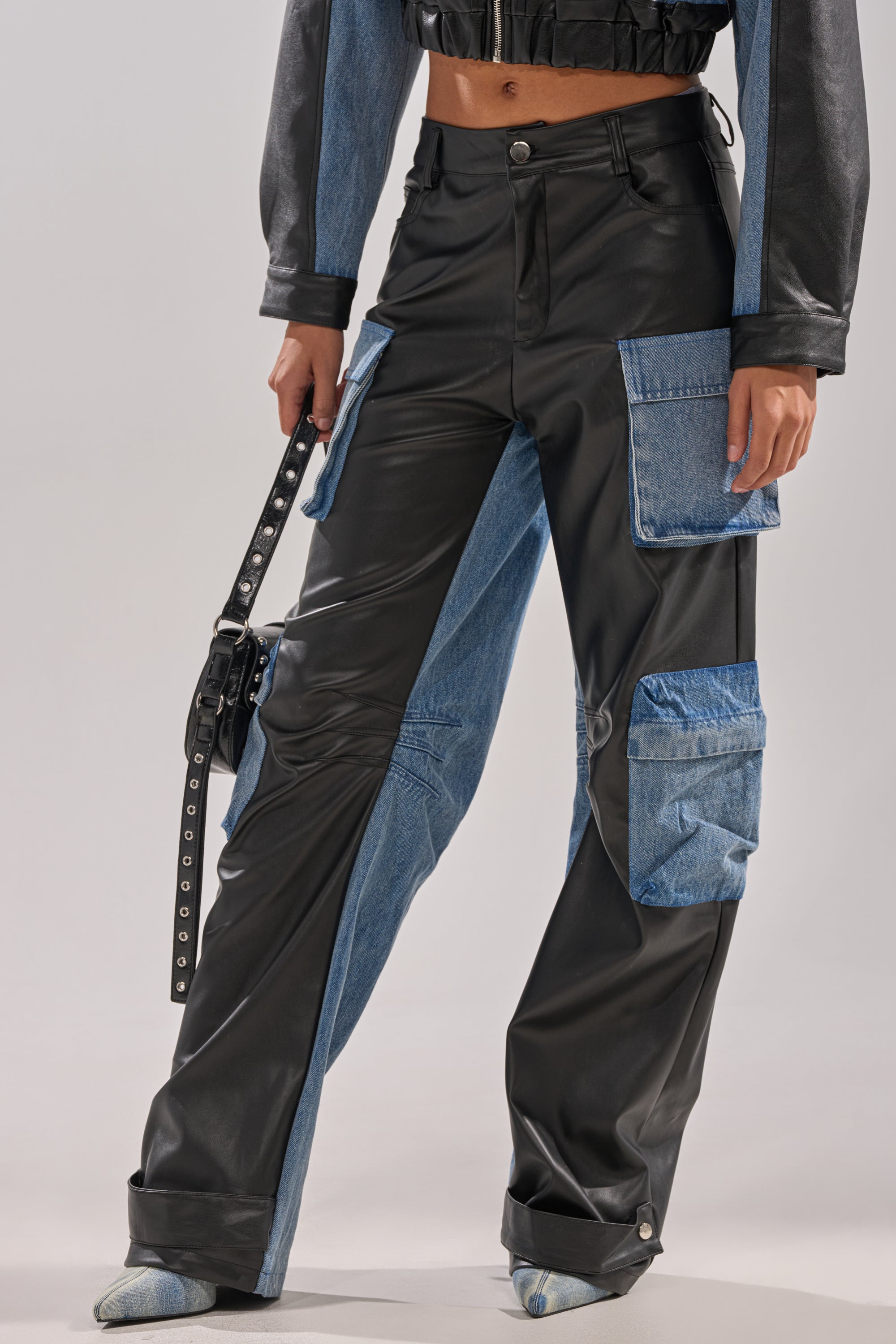 DOWN TIME MIXED MEDIA CARGO PANT
