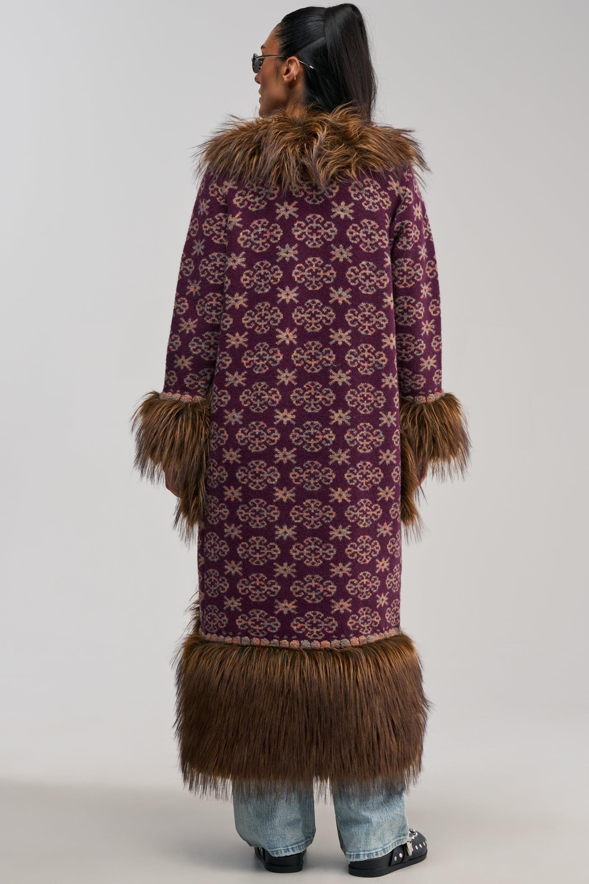 MAIN CHARACTER FUR TRIM CARDIGAN