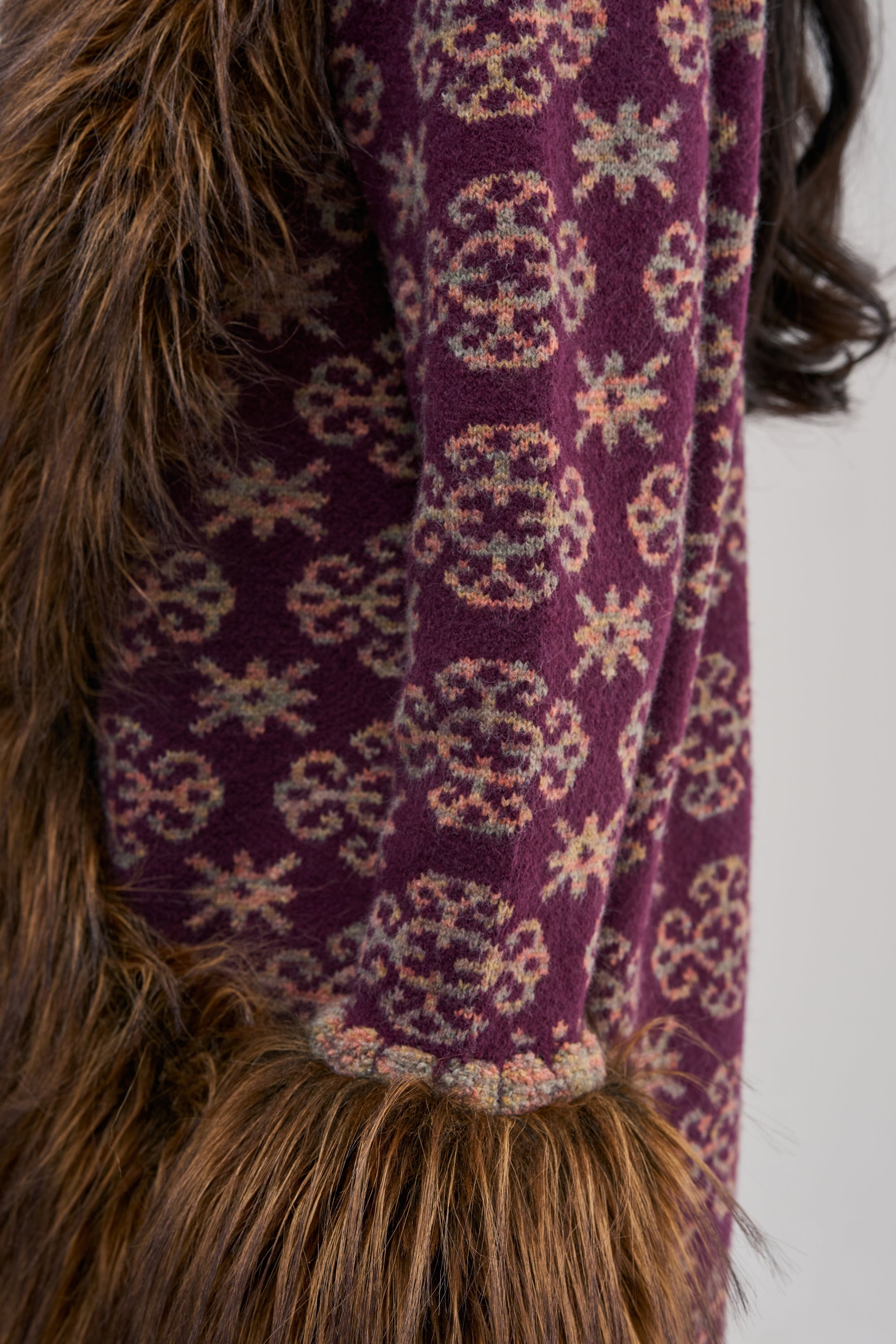 MAIN CHARACTER FUR TRIM CARDIGAN