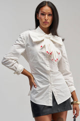 HANDS OFF POPLIN BLOUSE