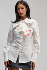 HANDS OFF POPLIN BLOUSE