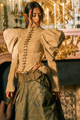 NEW HEIGHTS POPLIN CORSET BLOUSE
