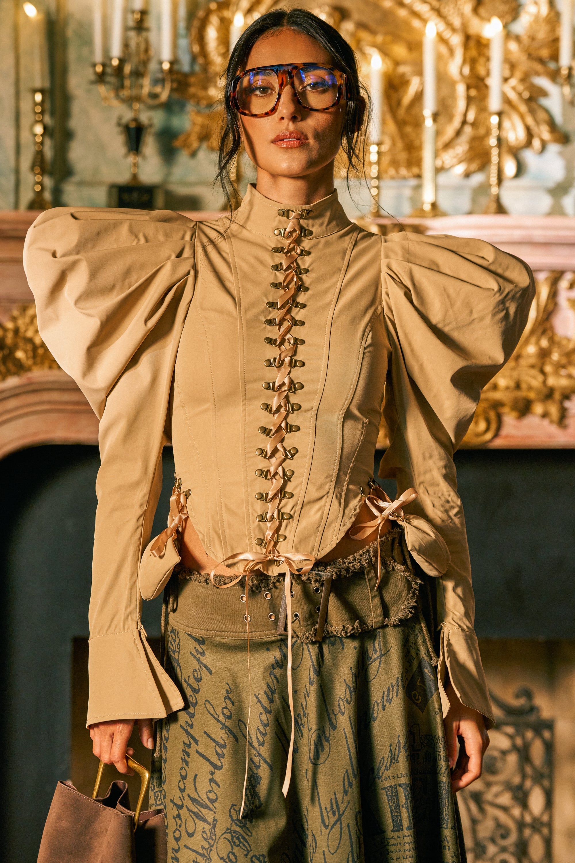 NEW HEIGHTS POPLIN CORSET BLOUSE