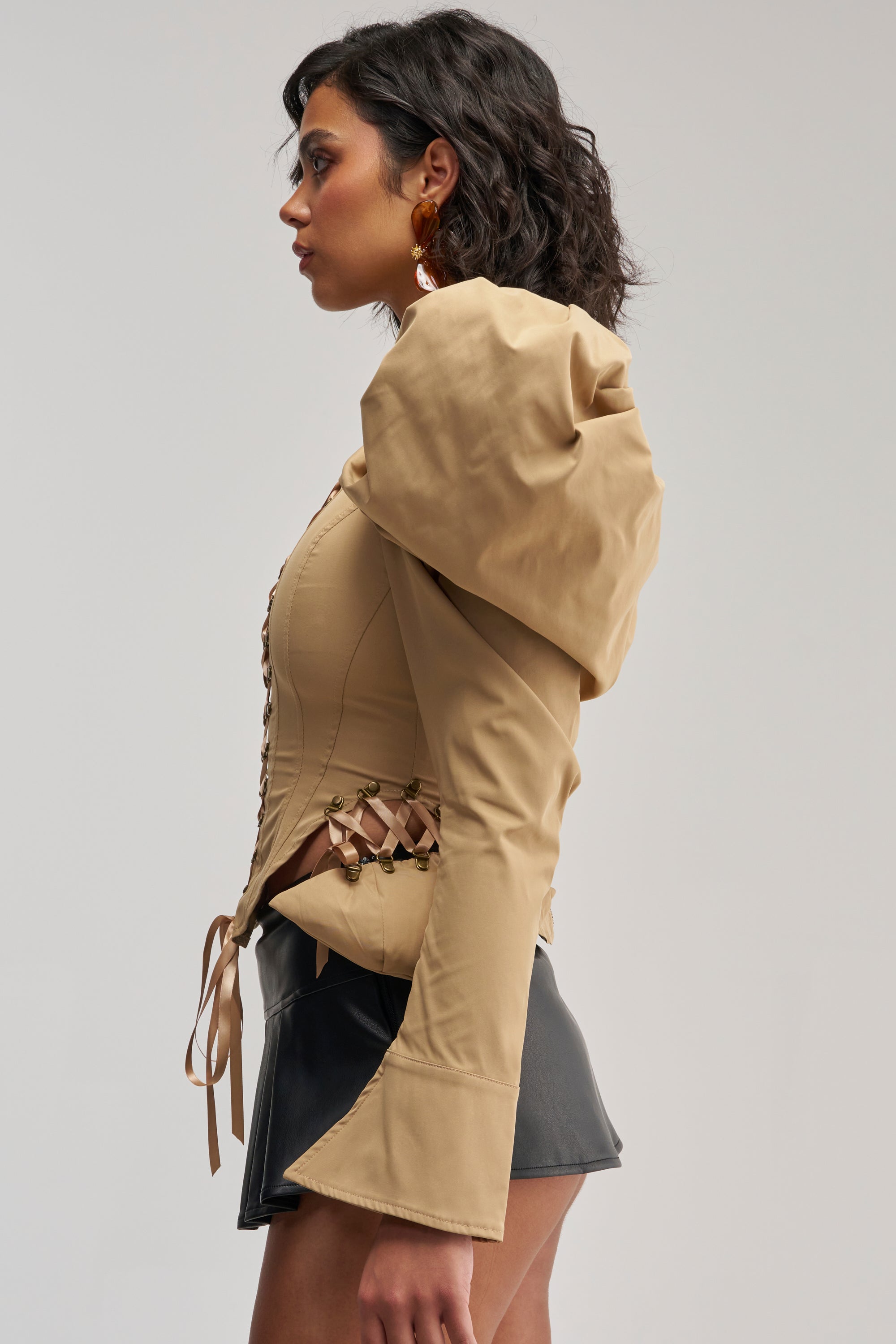 NEW HEIGHTS POPLIN CORSET BLOUSE