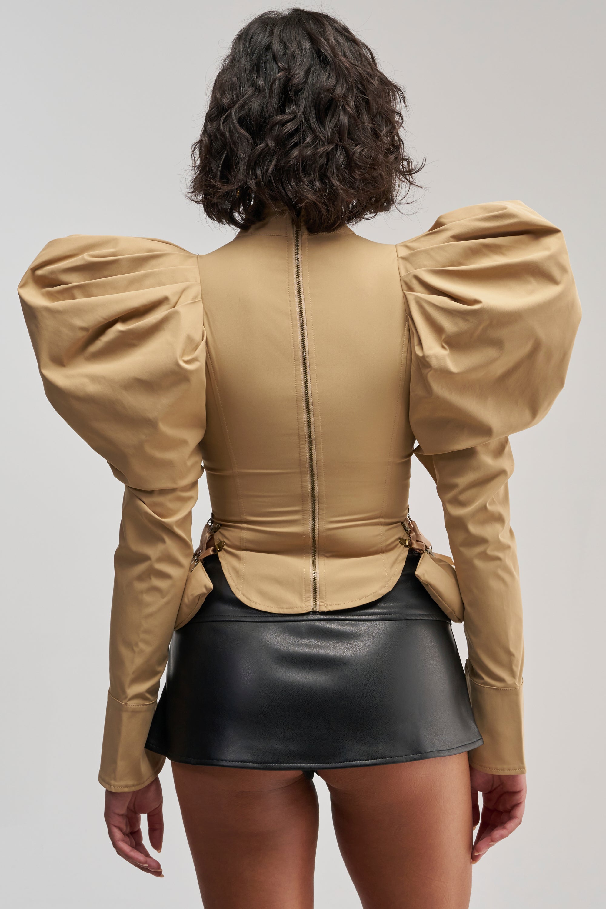 NEW HEIGHTS POPLIN CORSET BLOUSE