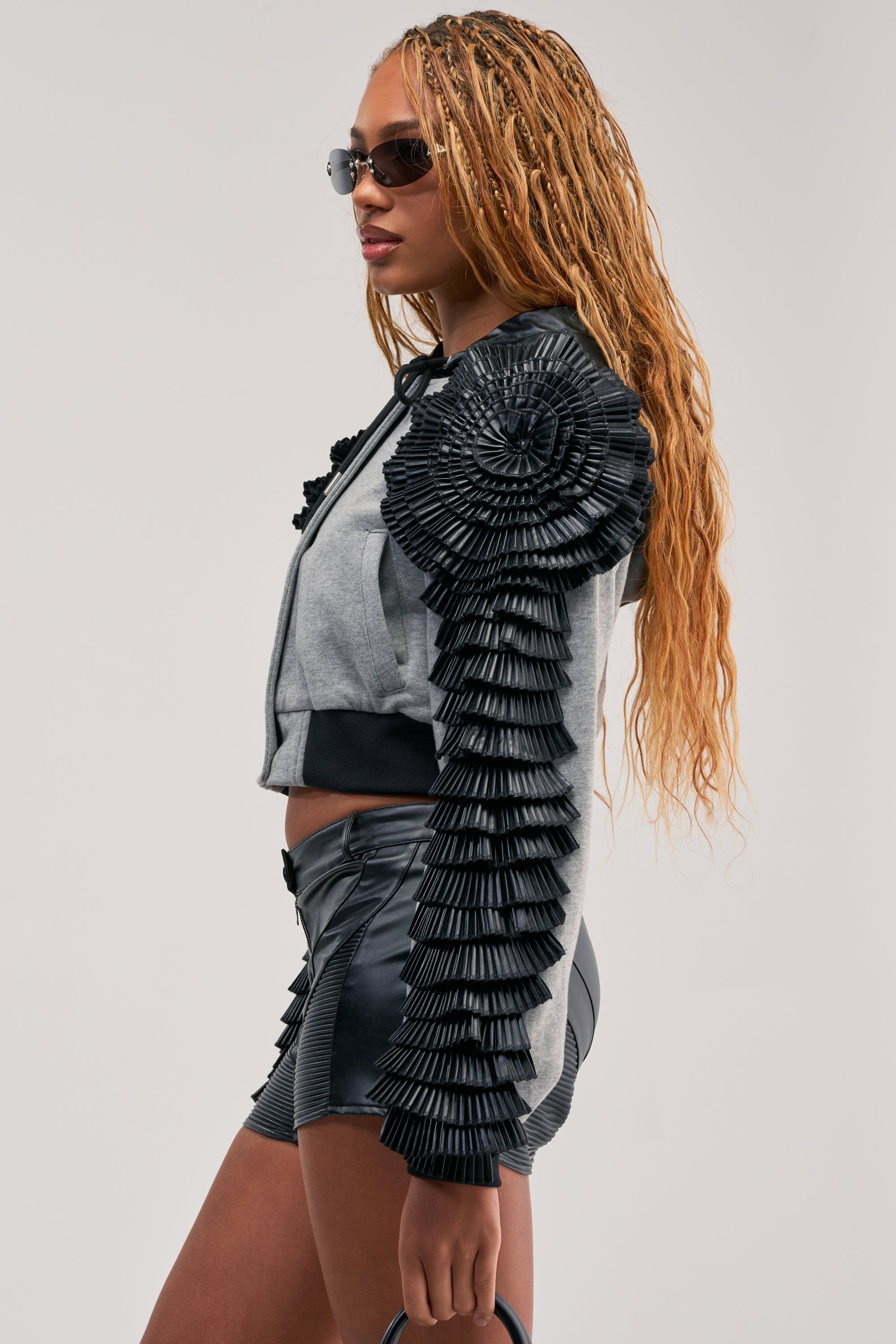 MADE YOU LOOK BOMBER WITH PU TRIM