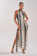 ON MY BEST BEHAVIOR TASSEL MAXI DRESS