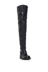 AZALEA WANG GLASTONBURY BLACK OVER THE KNEE BOOT