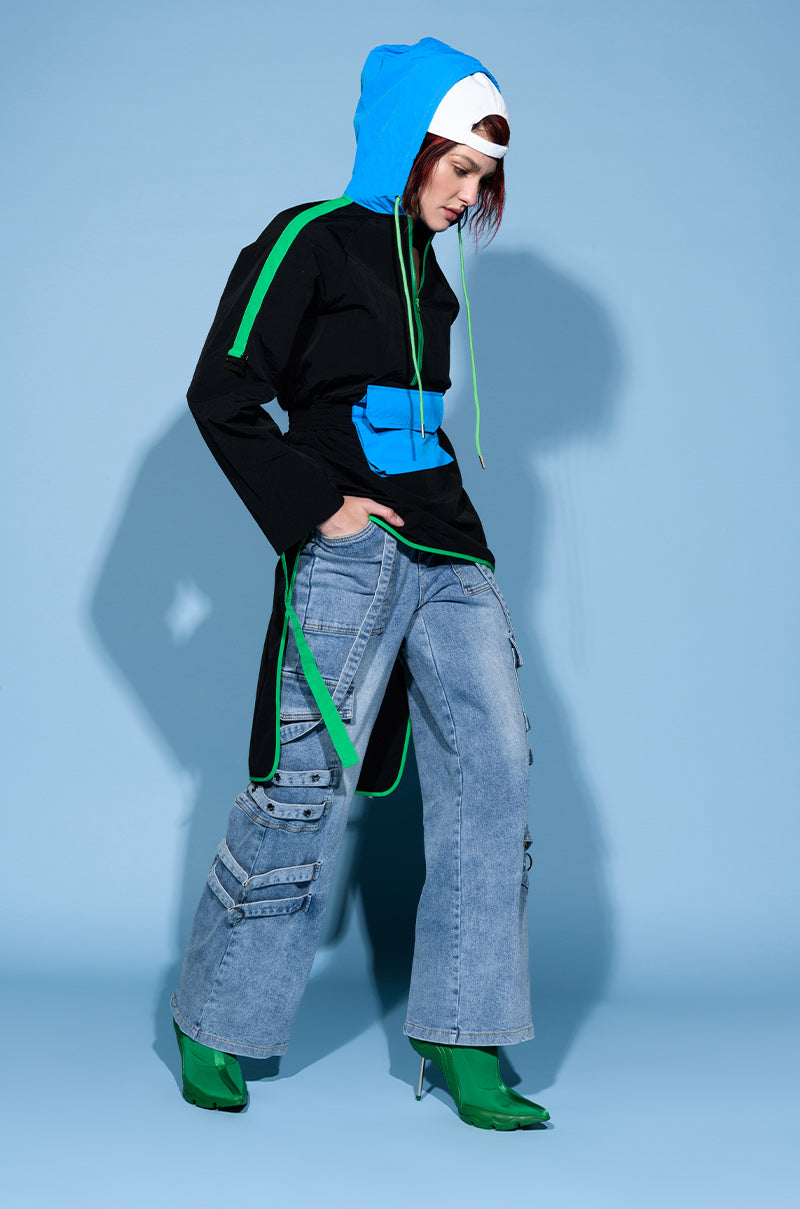 DON'T TAKE HIM BACK HIGH RISE WIDE LEG CARGO PANTS