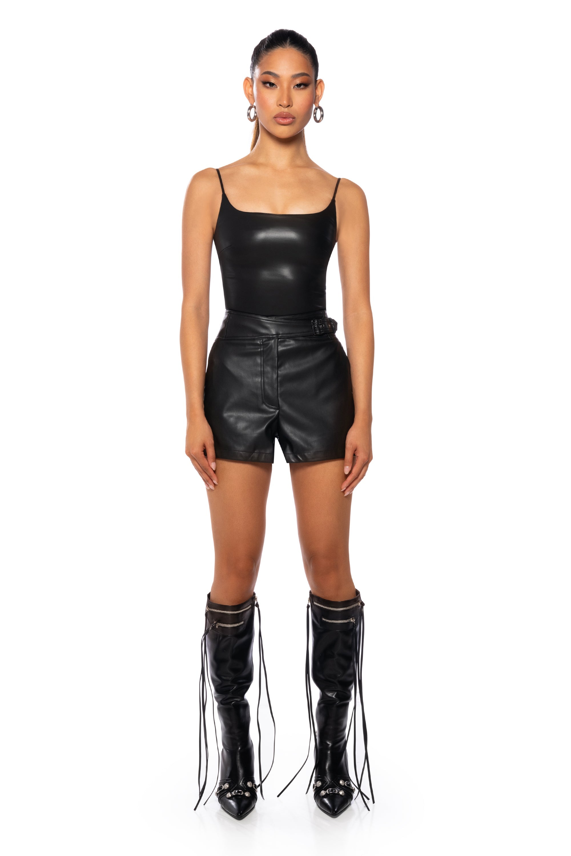 FIORENTINA FAUX LEATHER SHORT