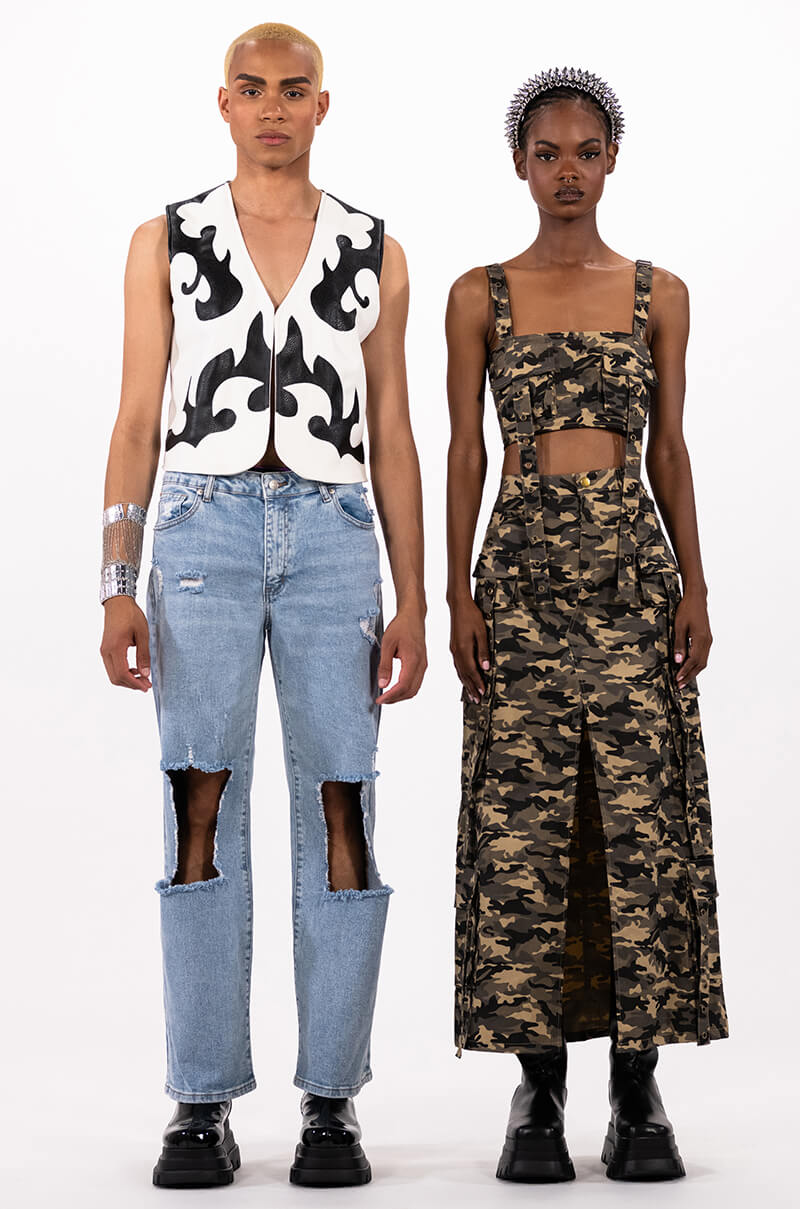 HEART IN THE HIGHLANDS FAUX LEATHER VEST