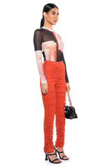 HEAT OF THE MOMENT MESH PRINT BODYSUIT