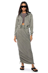 HURRICANE CROPPED ZIP UP HOODIE