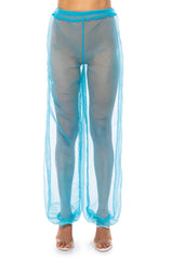 I DREAM OF JEANNIE PLEATED MESH JOGGER IN BLUE
