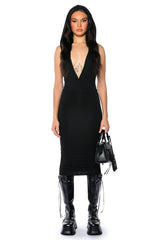 LIVIE HOODED MIDI DRESS