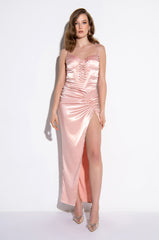 MODERN MUSE SLEEVELESS SATIN BUSTIER