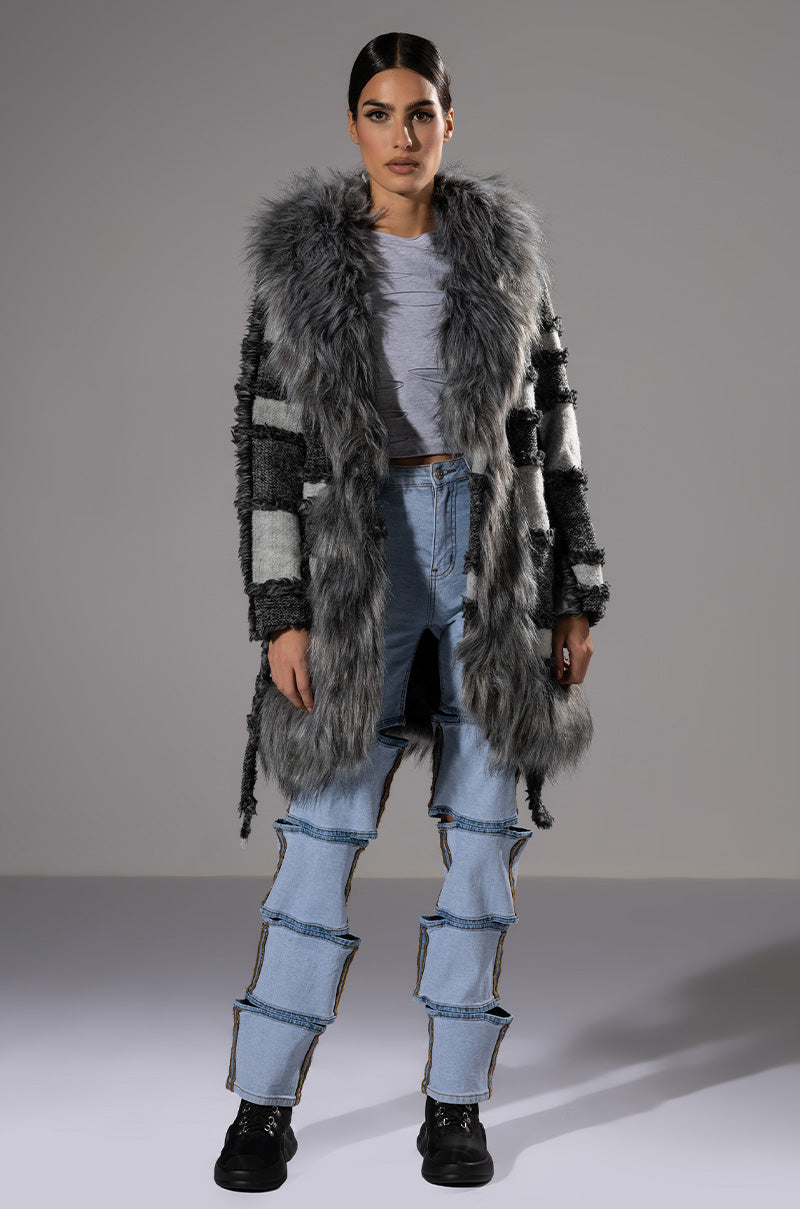 TEMPTATION HIGH RISE LAYERED WIDE LEG JEAN