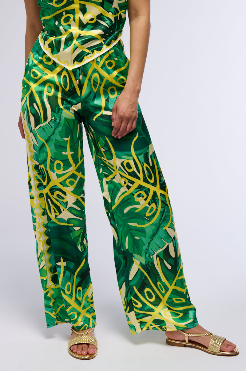 WILD FOX SATIN PALAZZO PANT